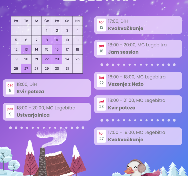 Januar v Mladinskem centru Legebtira